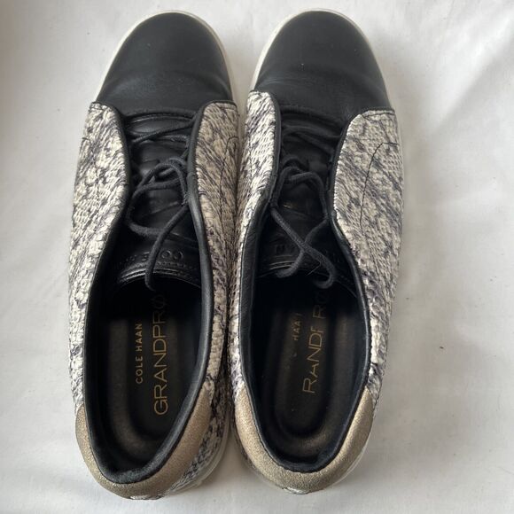 Cole Haan 9 B W15430 Grandpro Spectator 2.0 Sneakers Gray Black White Snake EUC - Picture 9 of 14